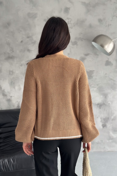 FEMELLE Ζακέτα Πλεκτή Πλεκτή Πουλόβερ με Χρυσά Κουμπιά - Γυναικεία, Standard μέγεθος