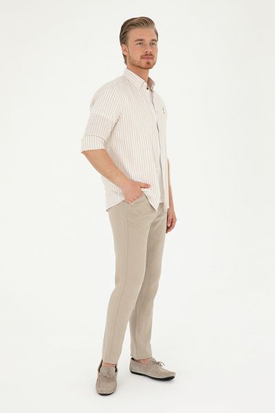 U.S. Polo Assn. U.S. POLO Erkek Spor Pantolon - Carrot Fit, модел Chinos, G081GL078.000.1883788 Pablo 015 Camel