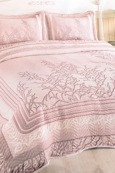 Örtüm Eylül Single Quilted Bedspread Set - Pink