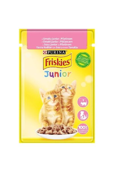 Friskies Friskies Junior Tavuklu Soslu Pouch Yavru Kedi Yaş Maması 85 gr