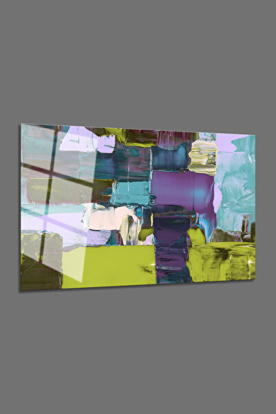 BV DEKOR ΦΟΡΜΑ ΟΡΙΖΟΝΤΙΑΣ ΤΕΧΝΗΣ ΜΙΚΤΩΝ ΧΡΩΜΑΤΩΝ ΑΠΟ ΓΥΑΛΙ ΚΑΙ ΒΑΦΗ ΜΕ ΥΦΗ ΤΕ...