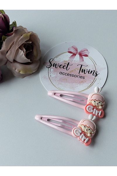 Sweet twins accessories Двойна катарама с фигурка за момиче
