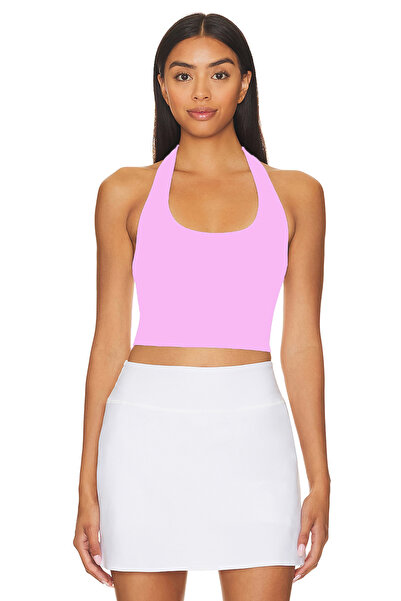 By Kul Design Femei - Crop Top din jerseu cu decolteu