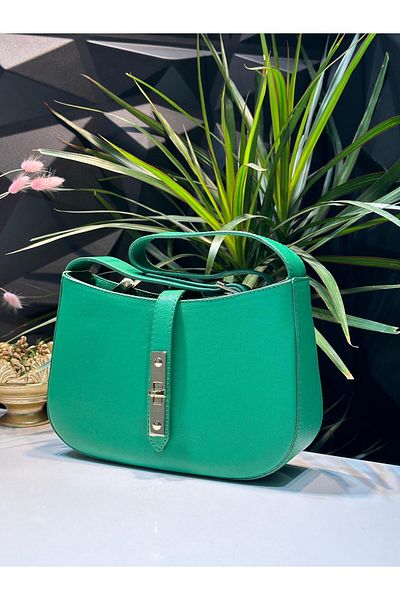 Levidor LEVDR.930159.YŞL - Faux Leather Special Colored Levidor Shoulder Bag