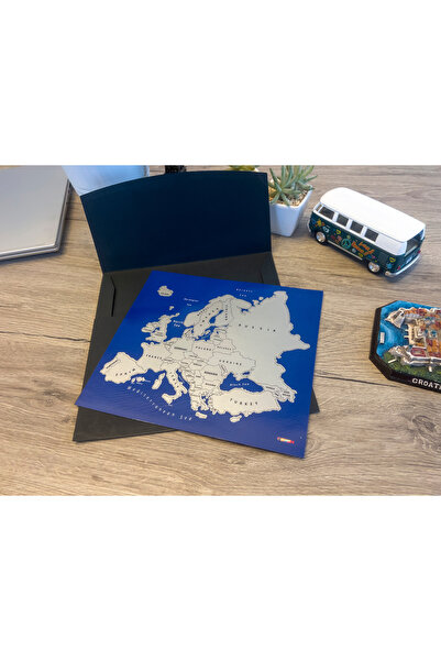 MapofX Kazınabilir Avrupa Haritası - 20x18 Cm (MAGNET)