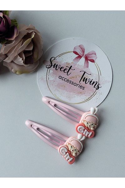 Sweet twins accessories Двойна катарама с фигурка за момиче