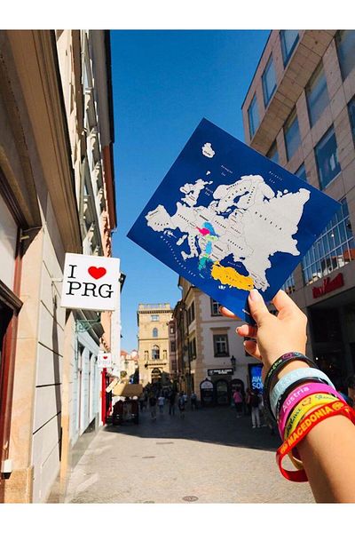 MapofX - Travel - Excavation Europe Map (Magnet, 20X18 cm)
