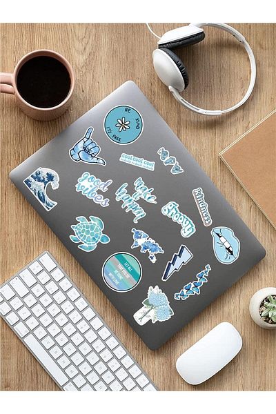 AR Sticker - Σετ αυτοκόλλητων tablet για φορητό υπολογιστή Vsco Blue 4
