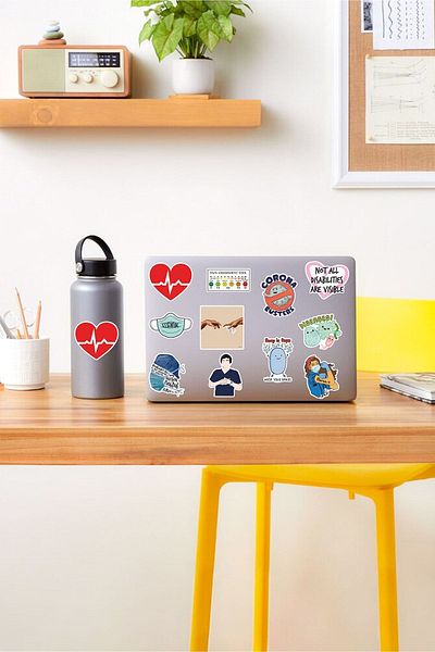 AR Sticker - مجموعة ملصقات الكمبيوتر المحمول والكمبيوتر المحمول تحت عنوان طبيب الطب 4
