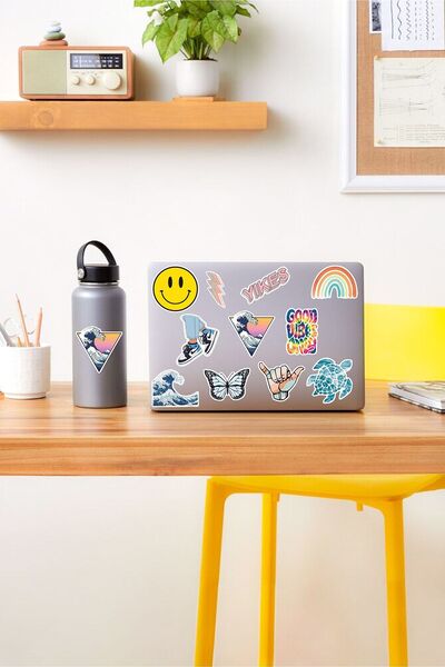 AR Sticker Set de autocolante pentru tabletă pentru laptop cu tematică Good Vibes 1
