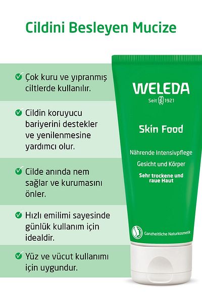 Weleda 75 ml Skin Food Organic Moisturizing and Nourishing Cream - Curative Cut
