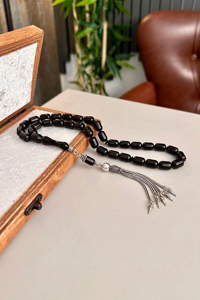 dergah tesbih Erzurum Oltu Stone - Old Method Capsule Model Rosary