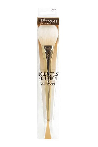 Real Techniques Bold Metal Curved Powder Brush - Arched Powder 100079625014402