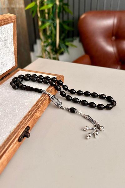 dergah tesbih Erzurum Oltu Stone Heraldic Series Rosary - 8x12 mm