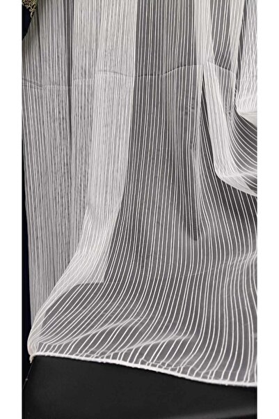 gogo home Çizgili Modern Tül Perde 1/2 Pileli