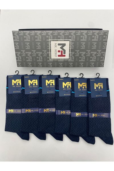 MRHERO Комплект от 6 мъжки парфюмирани дълги чорапи от бамбук - 1065-mh