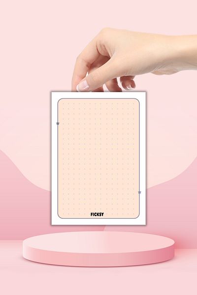 Ficksy 25 Pieces Beige Note Card - A5 Size Work Card