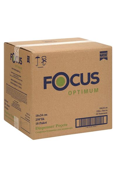 Focus Optimum Dispenser Napkin 250*18 Piece Box, Size 18x24