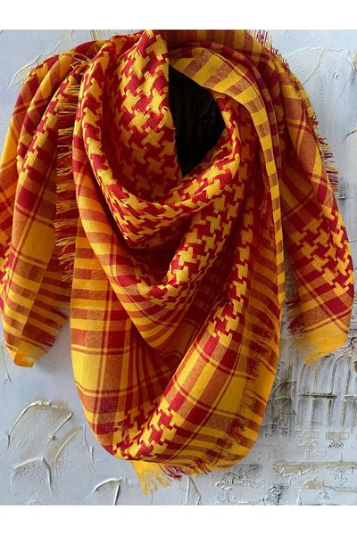 Nilbutik 100x100 cm Puchsia Unisex Daily Fan Shawl