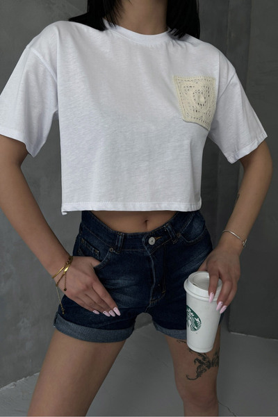 MILANOFOX Kadın Double Paça %100 Pamuk Teenage Şort