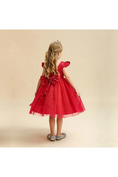 egolika kids Kız Çocuk İnci Model Abiye - Mezuniyet Elbisesi