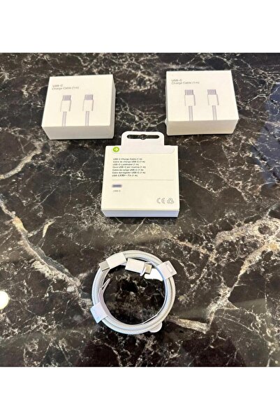 inteknoloji 1 Metre Type C Hızlı Şarj Aleti Kablosu Iphone 15 - Huawei - Sams...