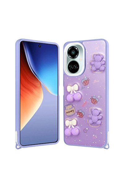 SBY TEKNOLOJİ جراب متوافق مع هاتف Tecno Camon 19 مع غطاء Cevze بتصميم فضي لامع