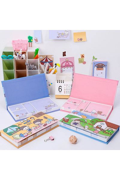 Hobidehobi Sweet House Adhesive Note Papers with Cartoon - 480 Sheets