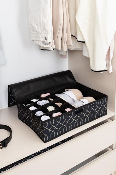 Özlem Toys Elegant Quality - Boxed, Compartmented Drawer and Cabinet Organizer with Lid