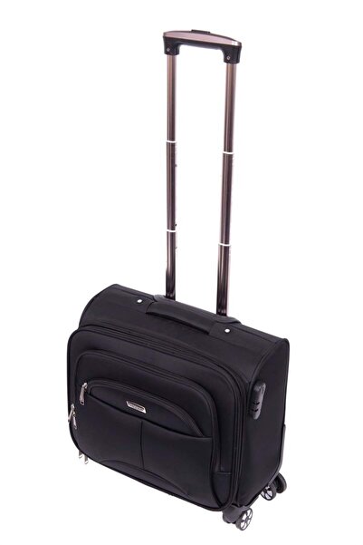 MODA Pilot Valiz Kabin Valiz Küçük Boy Valiz Siyah 4 Teker Bavul