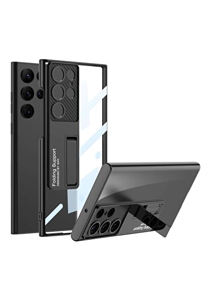 SBY TEKNOLOJİ حافظة متوافقة مع هاتف Samsung S24 Ultra مع حامل Lego بتصميم شفا...