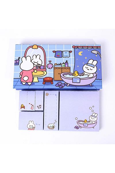 Hobidehobi Sweet House Adhesive Note Papers with Cartoon - 480 Sheets