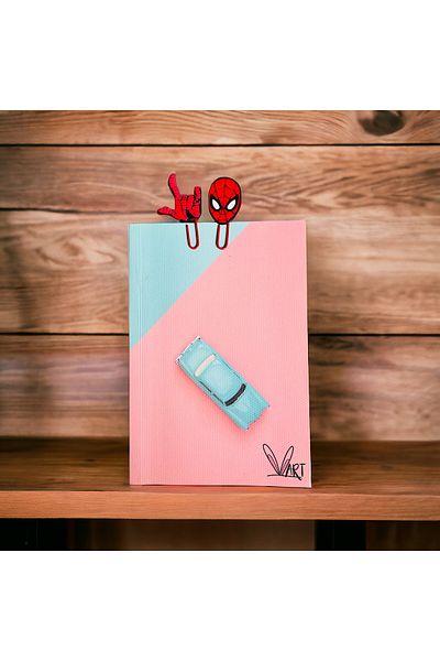 Crocs Σετ βιβλίων και σελιδοδεικτών Spiderman 3D - Σετ 2 (Notebook Visual Purpose)