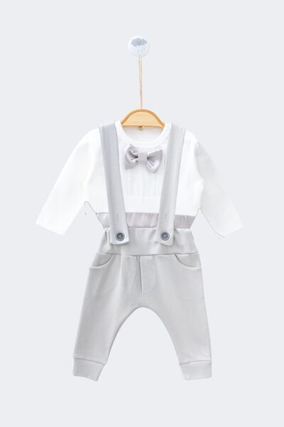 Minytrendy Baby Boy Belted Bow Tie Suspender Trousers Bodysuit Shirt Mevlüt Birthday Newborn Jumpsuit Suit