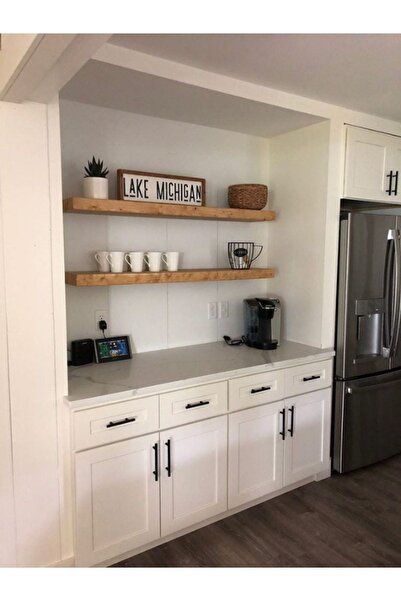 Yggdrasil Home Decor Dekoratif Doğal Ahşap 2'li  65 X 15 x 4 cm (Gizli Aparat...