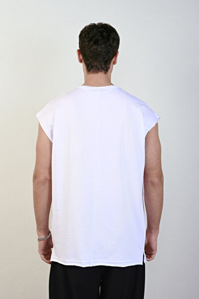 İLKCET MODA Oversize Αμάνικο εμπριμέ μπλουζάκι