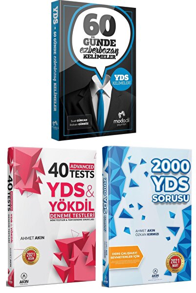 AKIN DİL 40 Advanced Tests + 2000 Yds Sorusu + Modadil Yds 60 Günde Ezberbozan Kelimeler