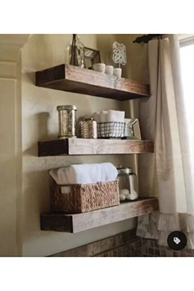 Yggdrasil Home Decor Dekoratif Doğal Ahşap  3'lü Takım 50 x 15 x 4 cm (Gizli ...