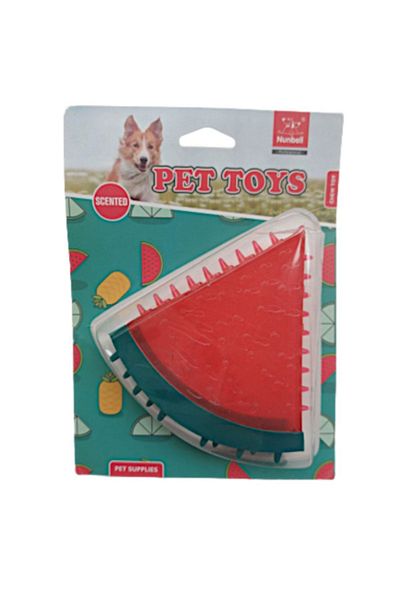 AMORE Watermelon Slice Teether Dog Toy Red