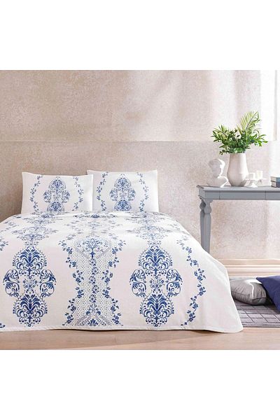 Taç Set Carmen Blue din Bumbac Piqué - COROANA