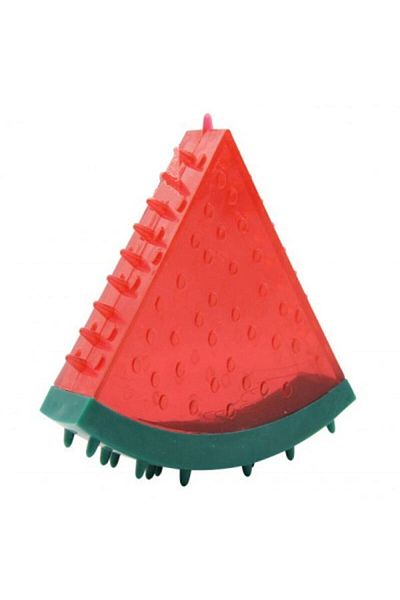 AMORE Watermelon Slice Teether Dog Toy Red