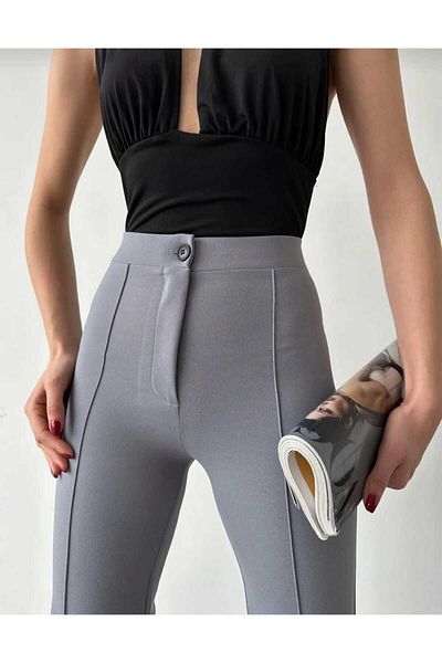 ModaDeniz Fashion Sea Women's Ultra High Waist Recovery Crepe Fabric Lycra Palazzo Pants