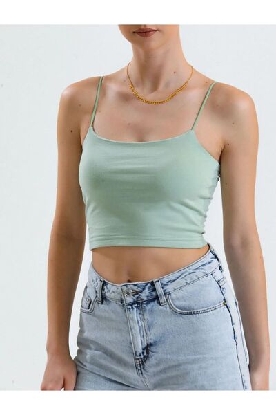 Boubon Co Bustieră pentru damă Water Green Crop - Cu curea de frânghie