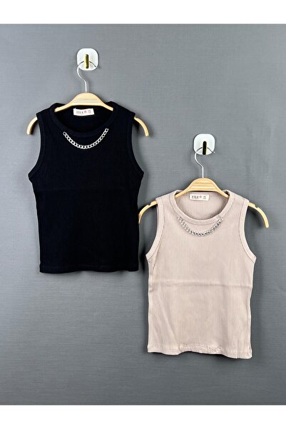 babysmile ZİNCİR DETAYLI KIZ COCUK BADİ