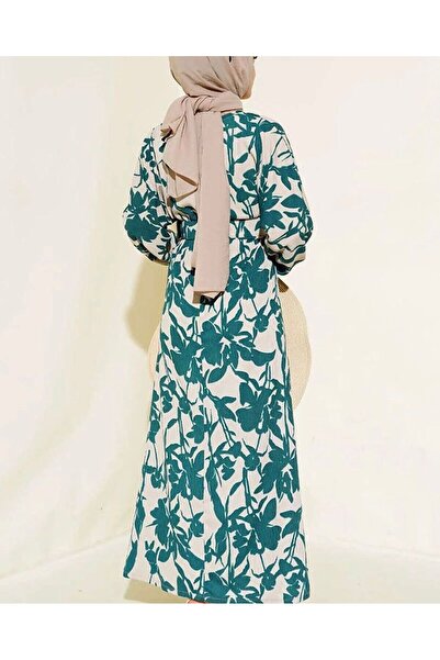 YILMAZBARMAZ γυναικείο φόρεμα με λουλούδια - με ζώνη