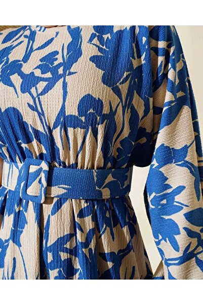 YILMAZBARMAZ γυναικείο φόρεμα με λουλούδια - με ζώνη