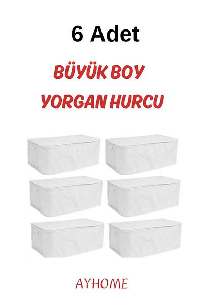 AYHOME 6-Piece Large Size Quilt Mattress Mattress Petcock Multi-Purpose Under-Base Organizer Quilt 100 X 50 50 Cm