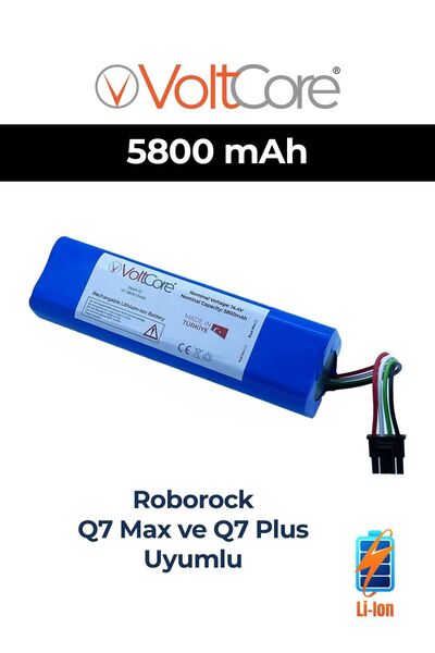 VoltCore Roborock Q7 Max Ve Q7 Plus Uyumlu Akıllı Robot Süpürge Bataryası 580...