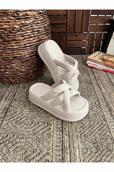 Behtah Kundura Yeezy Slide Slippers - High Thick Sole, Summer Casual Slippers for Garden, Beach, Pool and Sea