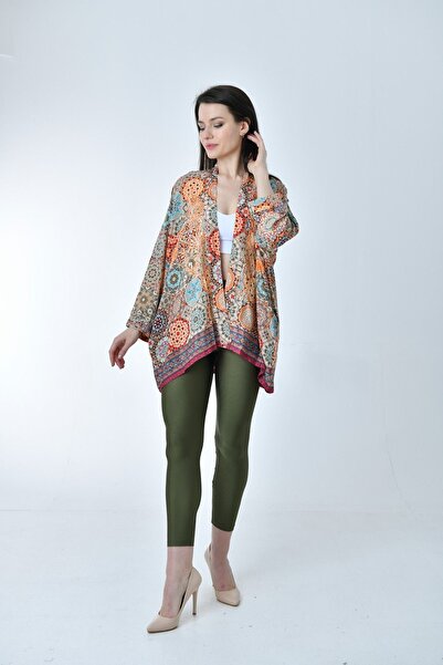 Gezginimport Kimono Ipek Zarif Rahat Kesim Kısa Crop (SILK ELEGANT RELAXED FIT SHORT CROP KIMONO)